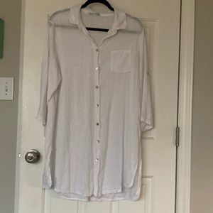 Tempo Paris White Linen Shirt